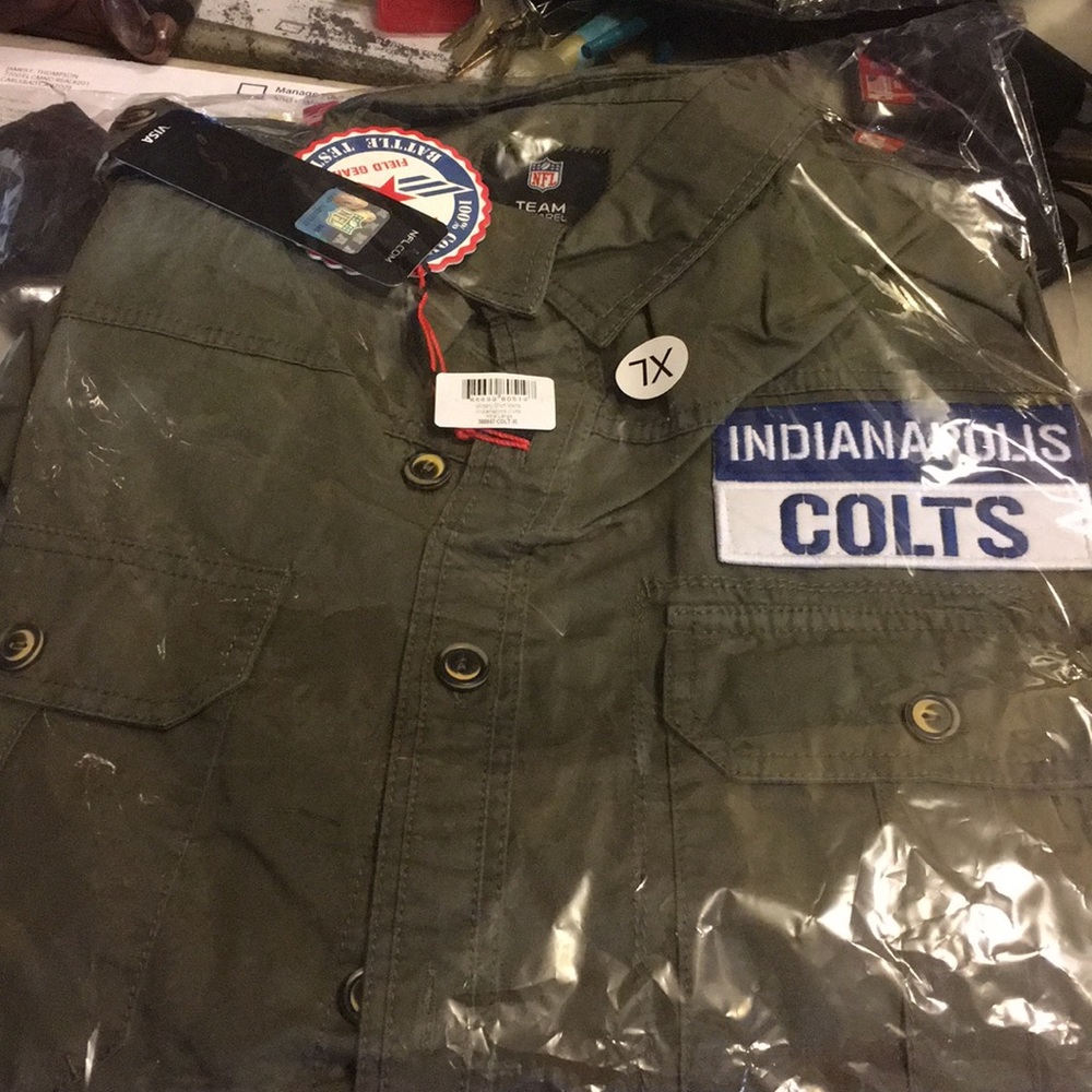 NFL COLTS long sleeve military style shirt